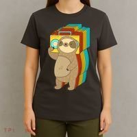Retro Boombox Sloth T-Shirt thumb 4
