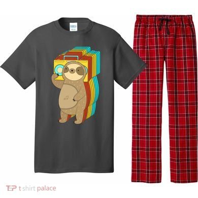 Retro Boombox Sloth Pajama Set