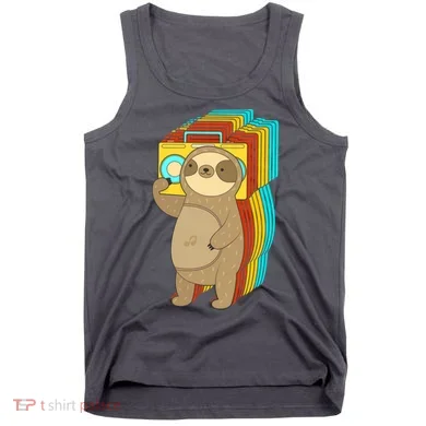 Retro Boombox Sloth Tank Top