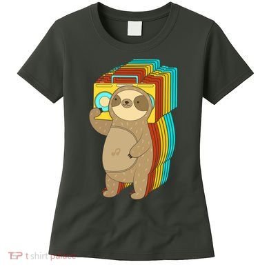 Retro Boombox Sloth Women's T-Shirt