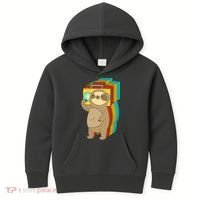 Retro Boombox Sloth Kids Hoodie thumb 0