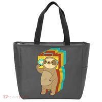 Retro Boombox Sloth Tote Bag thumb 0