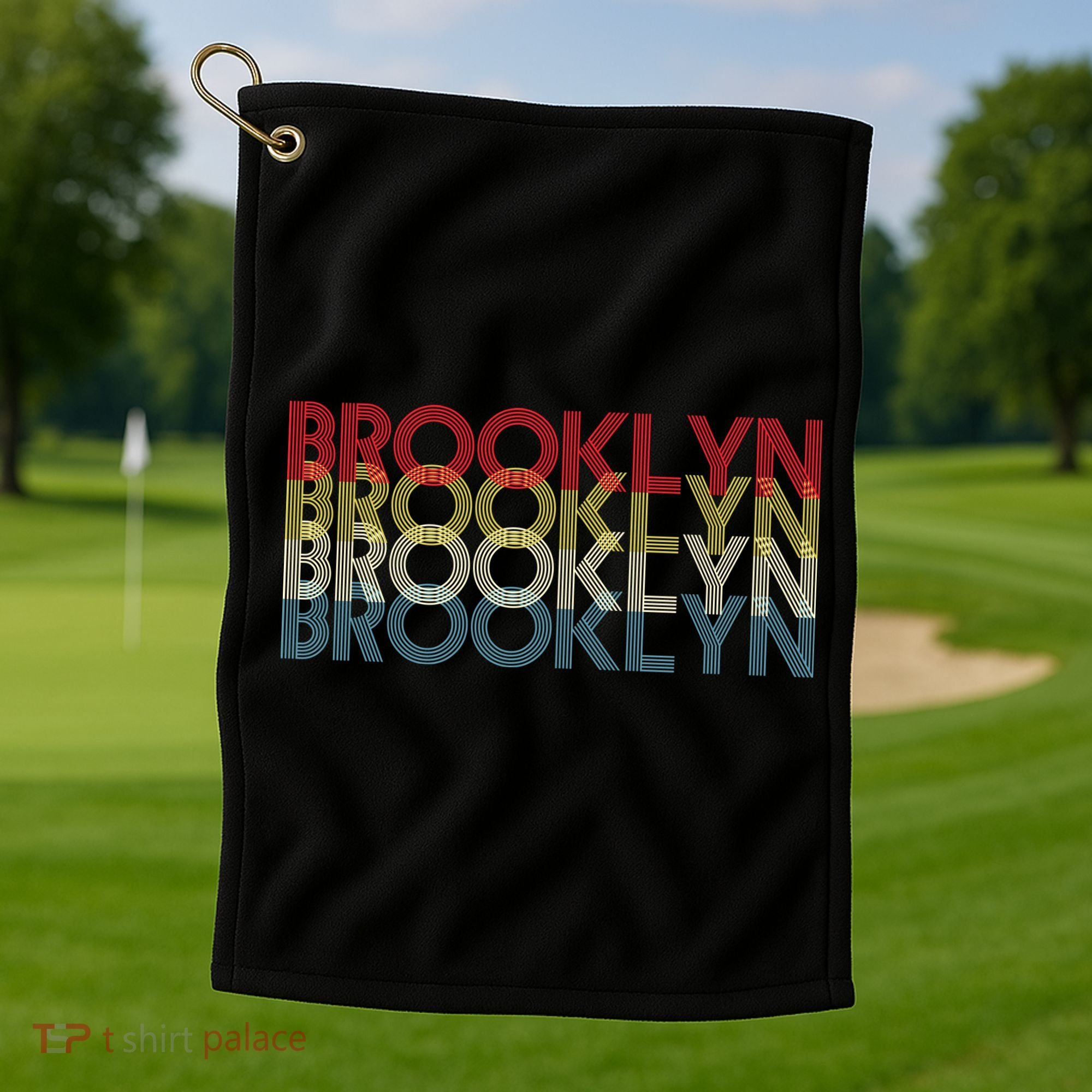 Retro Brooklyn Logo Golf Towel