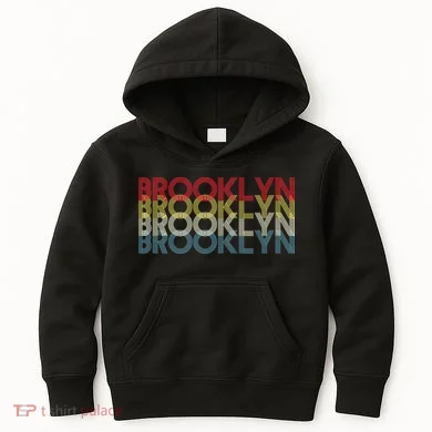 Retro Brooklyn Logo Kids Hoodie