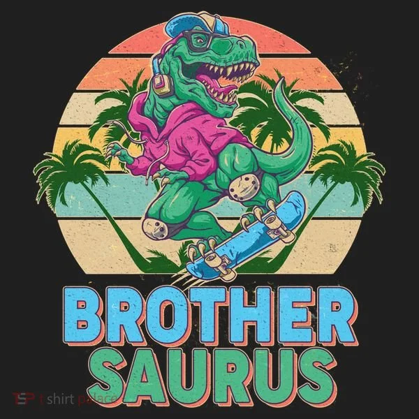 Retro Brother Saurus T-Rex Dinosaur Women's Sweatshirt