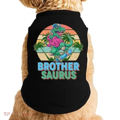 Retro Brother Saurus T-Rex Dinosaur Doggie Tank