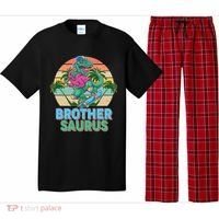 Retro Brother Saurus T-Rex Dinosaur Pajama Set thumb 0
