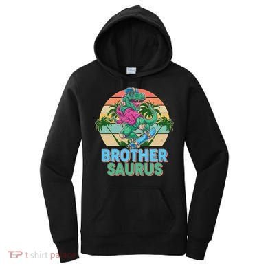Retro Brother Saurus T-Rex Dinosaur Women's Hoodie