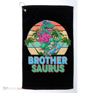 Retro Brother Saurus T-Rex Dinosaur Golf Towel