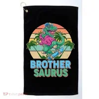 Retro Brother Saurus T-Rex Dinosaur Golf Towel thumb 0