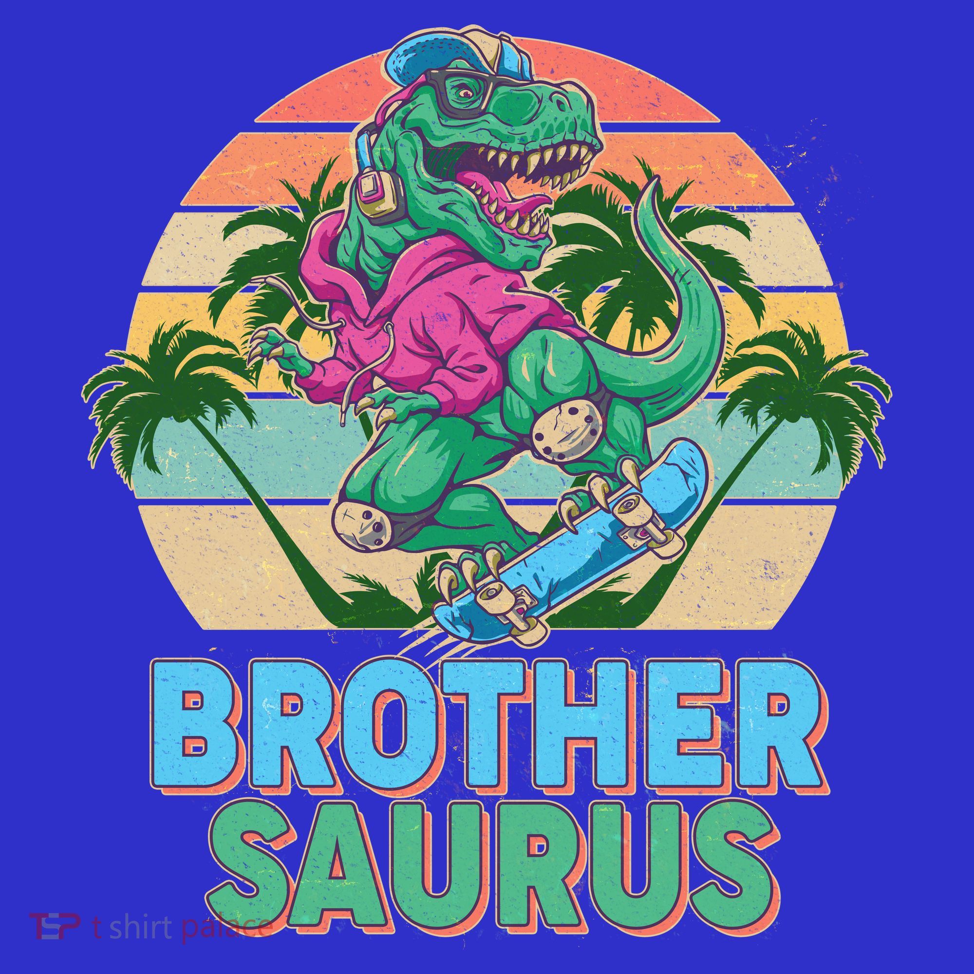 Retro Brother Saurus T-Rex Dinosaur Hoodie