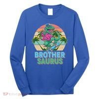 Retro Brother Saurus T-Rex Dinosaur Long Sleeve Shirt thumb 0