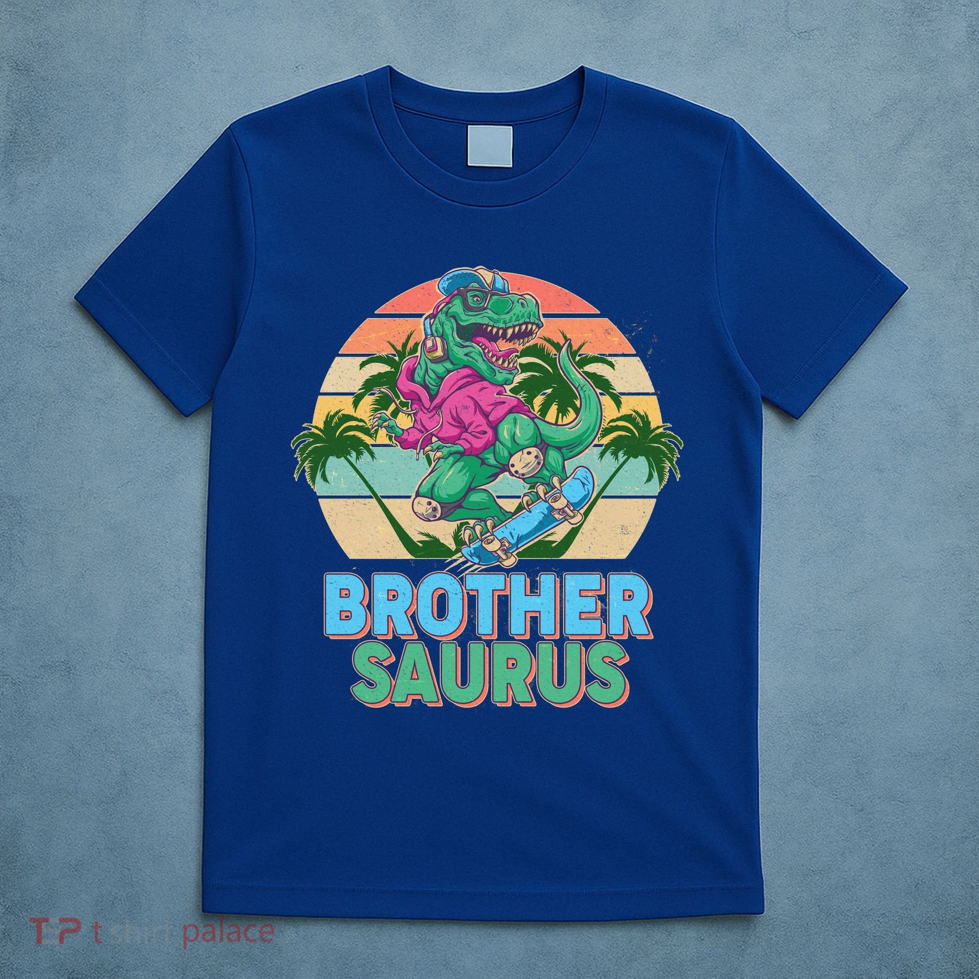 Retro Brother Saurus T-Rex Dinosaur T-Shirt