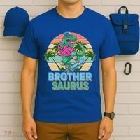 Retro Brother Saurus T-Rex Dinosaur T-Shirt thumb 6