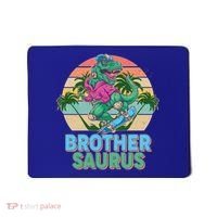 Retro Brother Saurus T-Rex Dinosaur Mousepad thumb 0