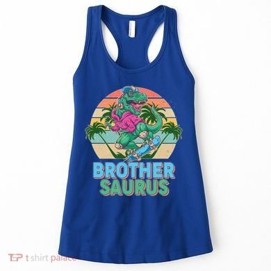 Retro Brother Saurus T-Rex Dinosaur Women's Tank Top