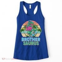 Retro Brother Saurus T-Rex Dinosaur Women's Tank Top thumb 0