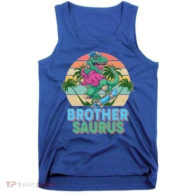 Retro Brother Saurus T-Rex Dinosaur Tank Top