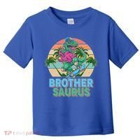 Retro Brother Saurus T-Rex Dinosaur Toddler T-Shirt thumb 0