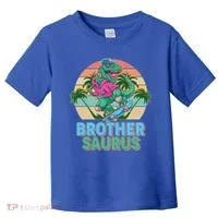 Retro Brother Saurus T-Rex Dinosaur Toddler T-Shirt thumb 0