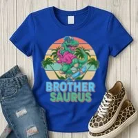 Retro Brother Saurus T-Rex Dinosaur Women's T-Shirt thumb 3
