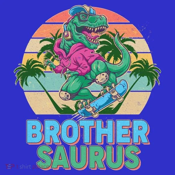 Retro Brother Saurus T-Rex Dinosaur Women's T-Shirt