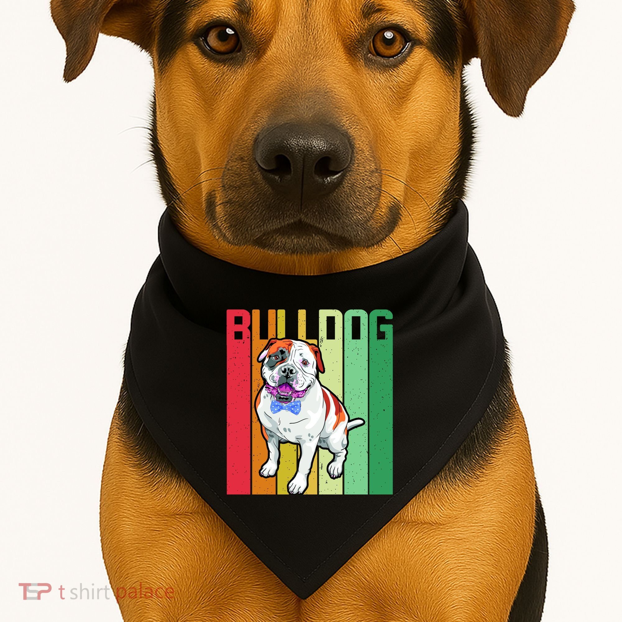 Retro Bulldog USA-Made Doggie Bandana