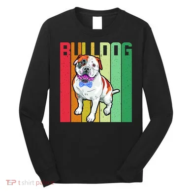 Retro Bulldog Long Sleeve Shirt