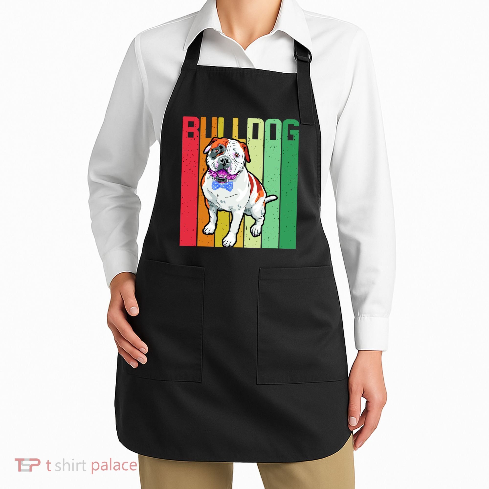 Retro Bulldog Apron