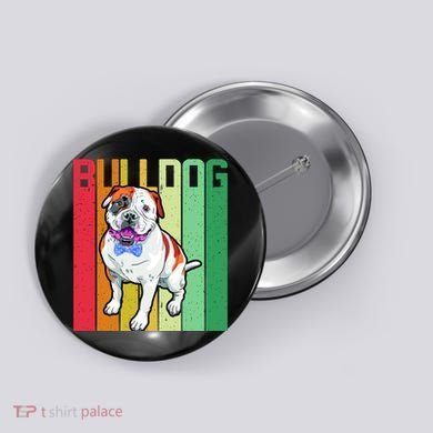 Retro Bulldog Button