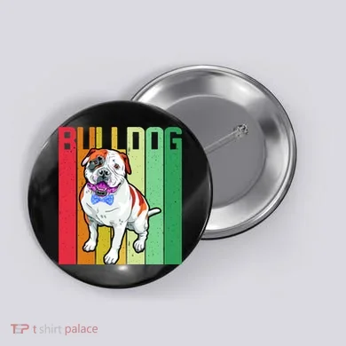Retro Bulldog Button