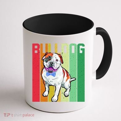 Retro Bulldog Coffee Mug back