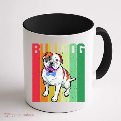 Retro Bulldog Coffee Mug back