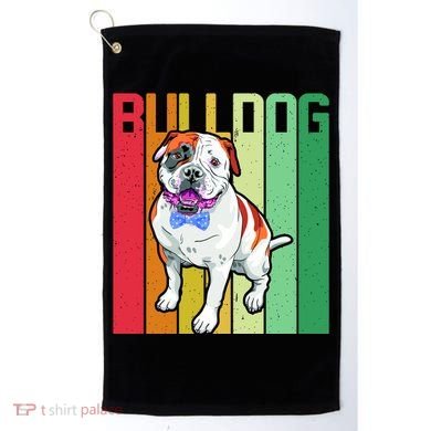 Retro Bulldog Golf Towel