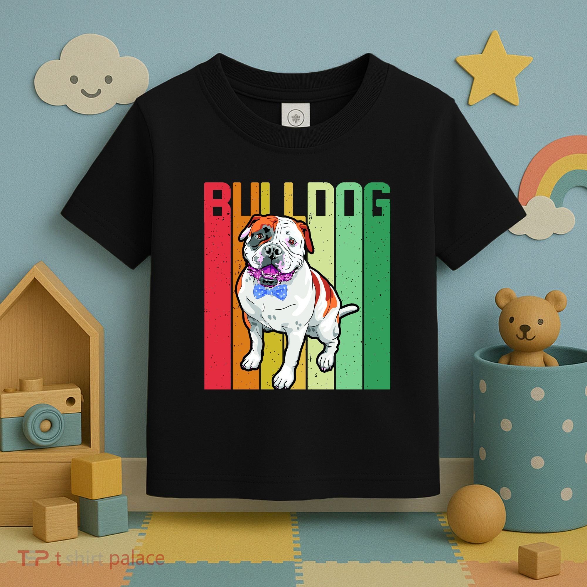 Retro Bulldog Toddler T-Shirt
