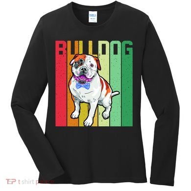 Retro Bulldog Women's Long Sleeve Shirt