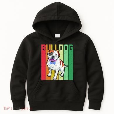 Retro Bulldog Kids Hoodie
