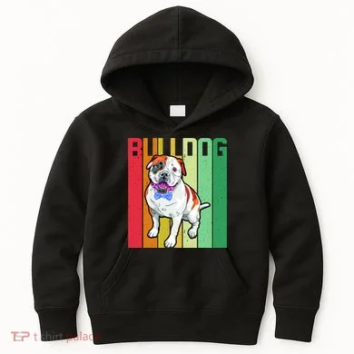 Retro Bulldog Kids Hoodie