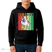 Retro Bulldog Kids Hoodie thumb 4