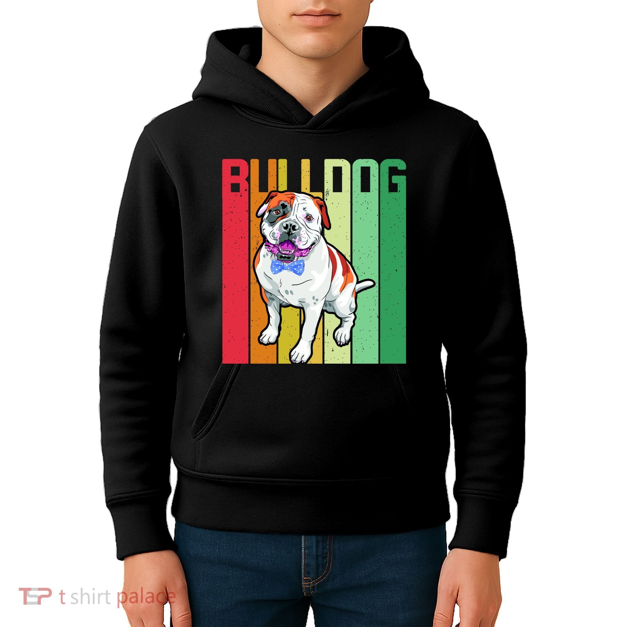 Retro Bulldog Kids Hoodie