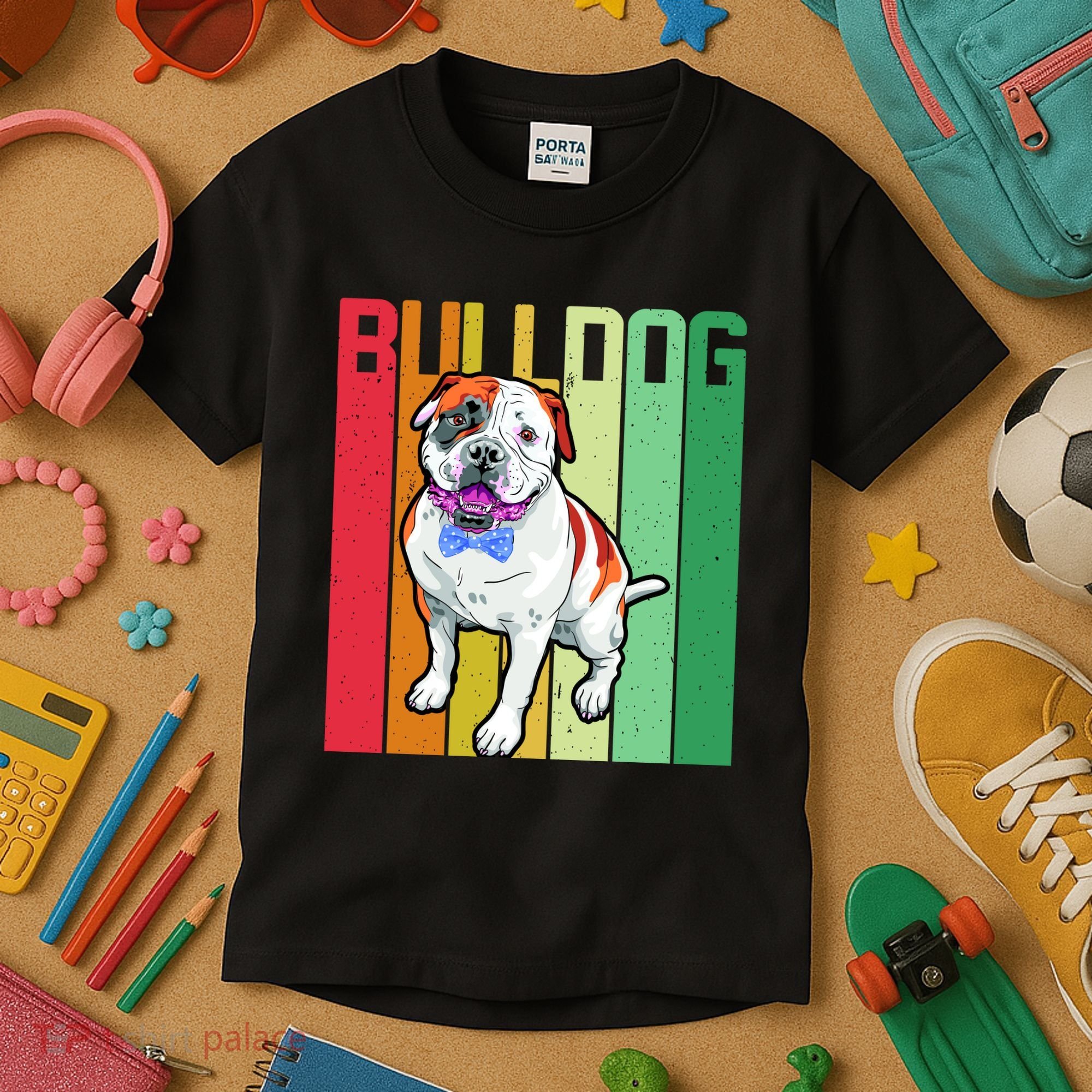 Retro Bulldog Kids T-Shirt
