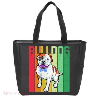 Retro Bulldog Tote Bag