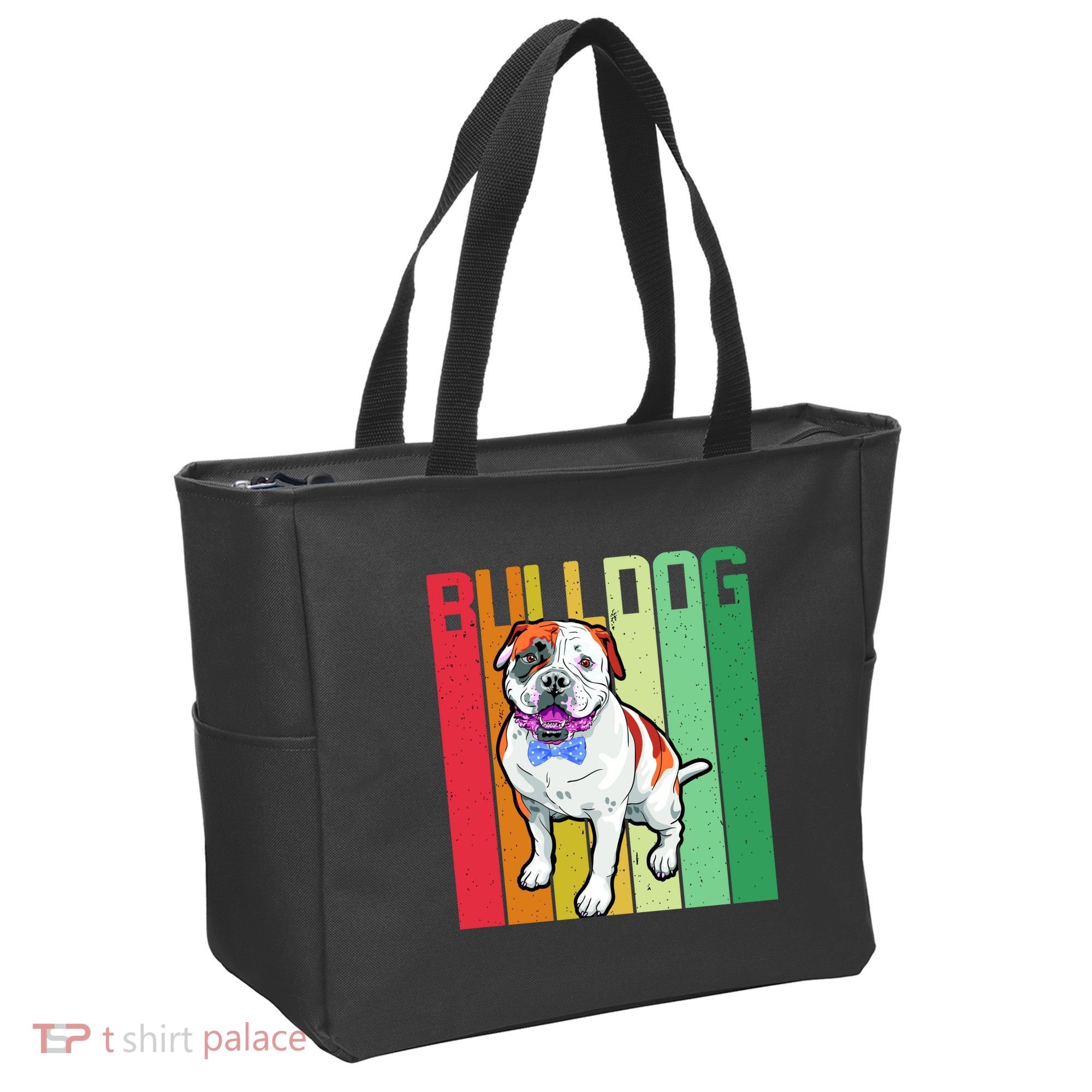 Retro Bulldog Tote Bag