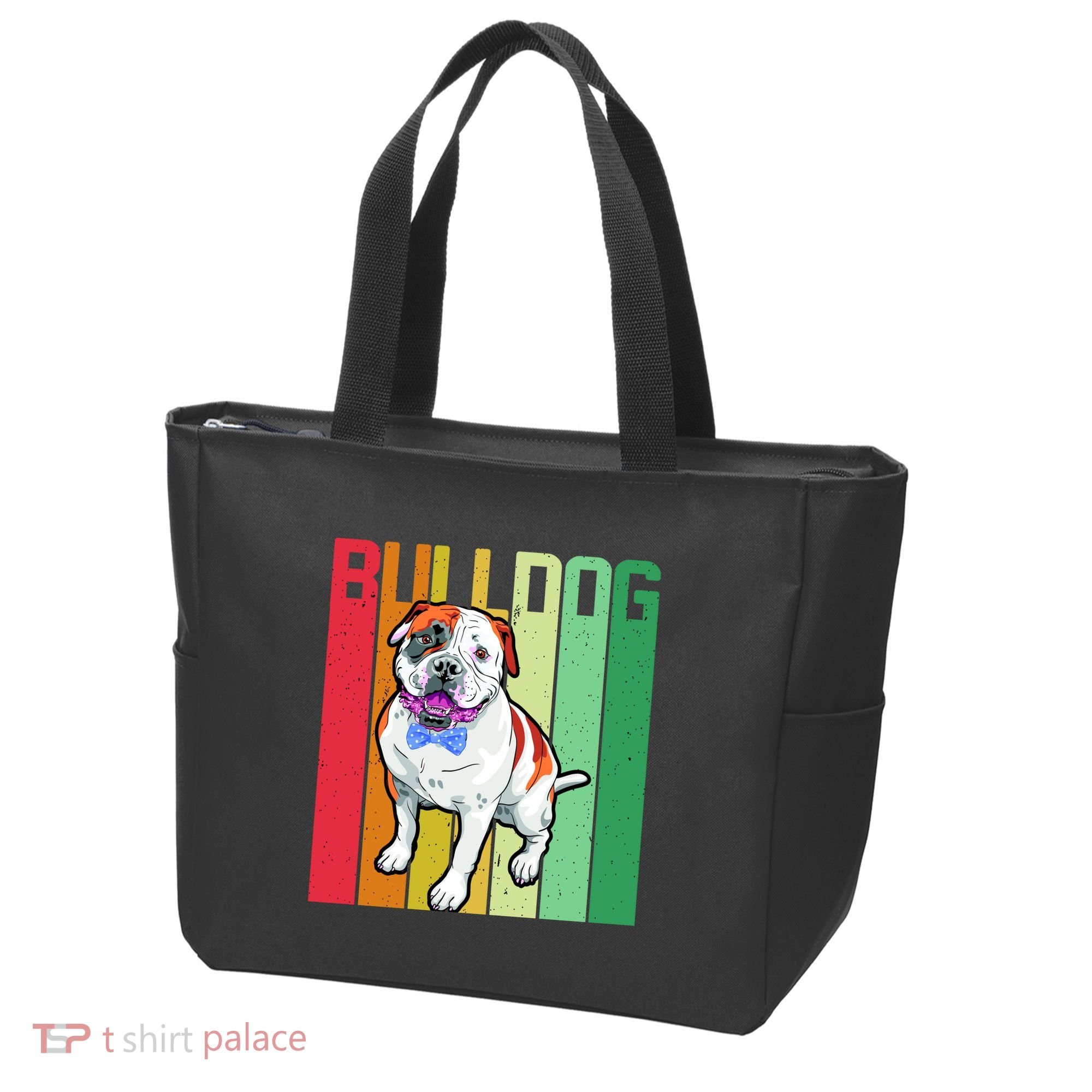 Retro Bulldog Tote Bag
