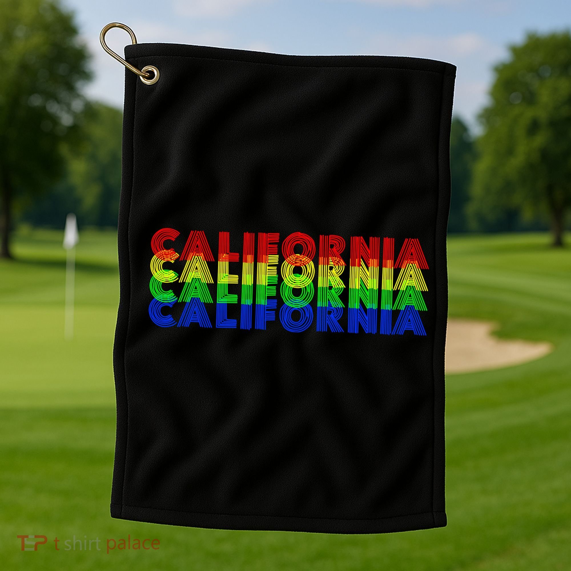 Retro California Golf Towel