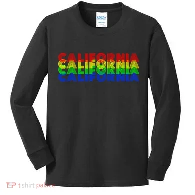 Retro California Kids Long Sleeve Shirt
