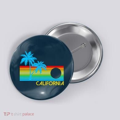 Retro California Logo Button