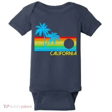 Retro California Logo Baby Bodysuit