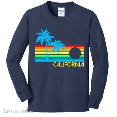 Retro California Logo Kids Long Sleeve Shirt
