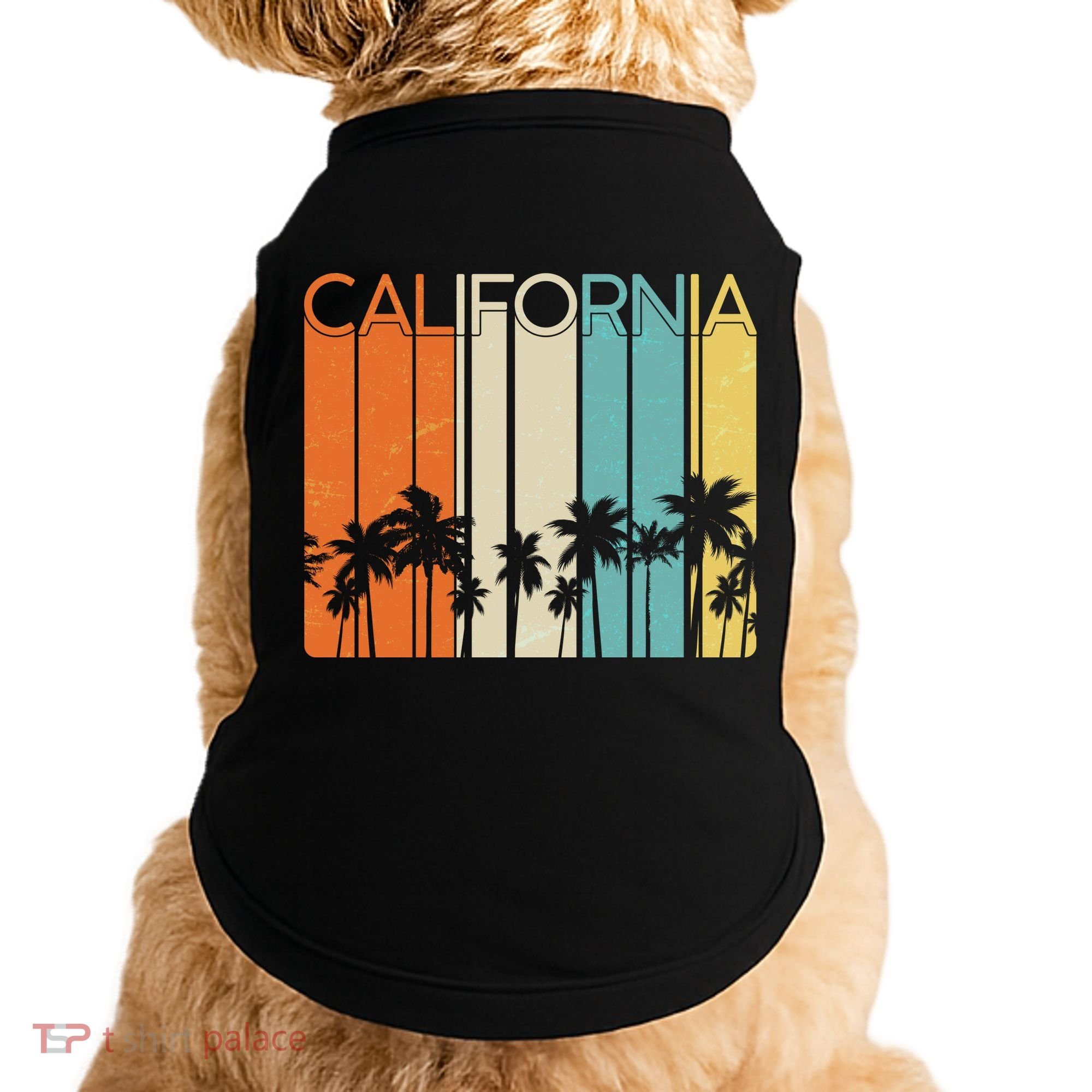 Retro California Palms Doggie Tank